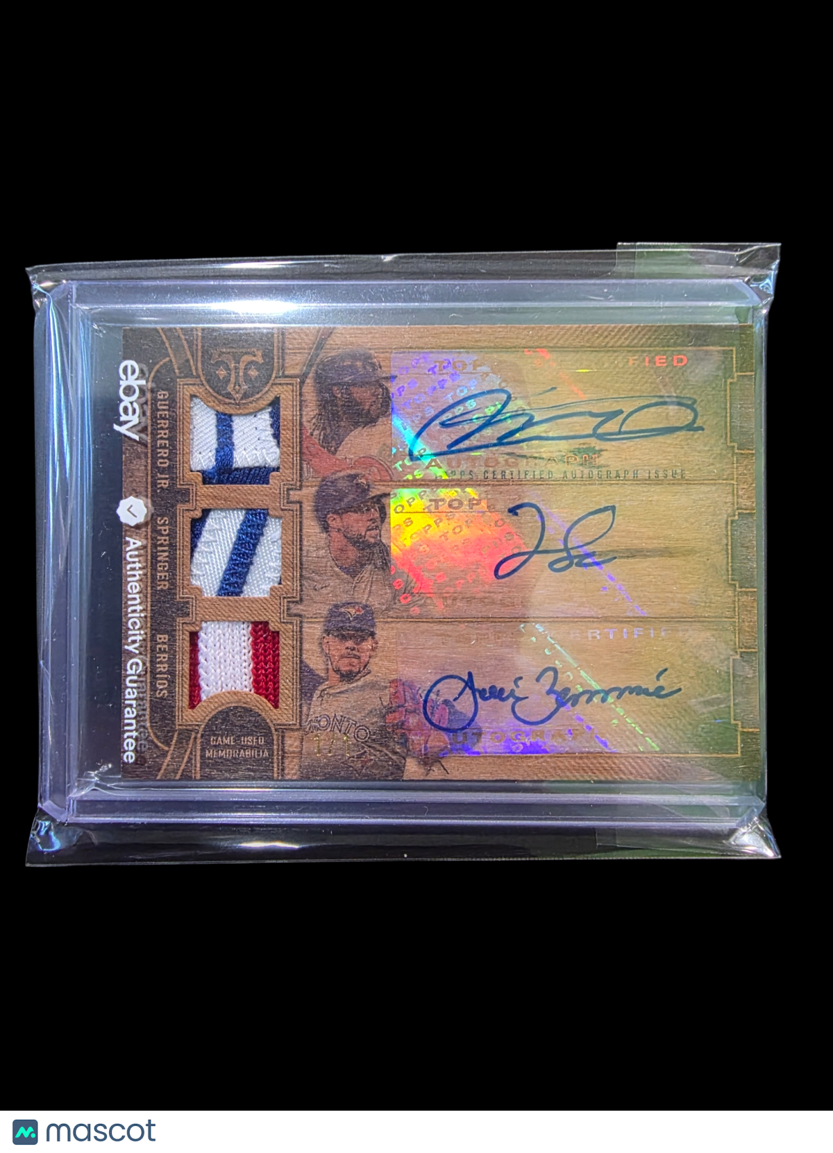 Sports Topps 2024 Topps Triple Vladimir Jr. Bo Bichette George Springer Relic Patch 1/1