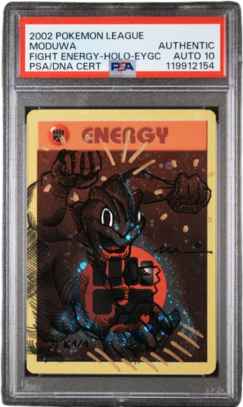 Pokémon PSA Auto 10 Moduwa Machamp Fighting Energy-Holo