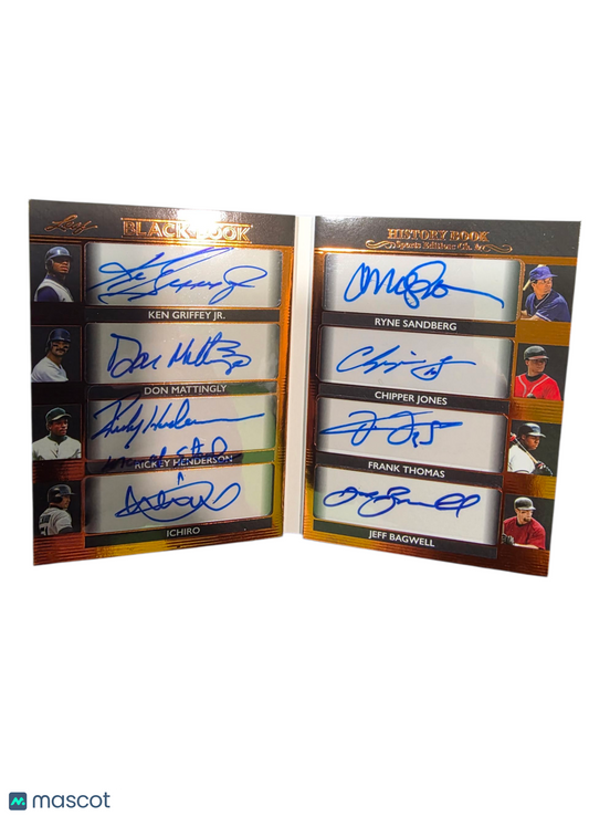 Baseball Rickey Henderson Griffey Bagwell Sandberg Ichiro Frank Thomas Mattingly Chipper