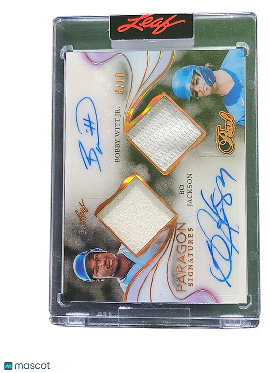 Sports 2025 Leaf Bo Jackson Bobby Witt Jr. #Ps2-01 Dual Auto 8/10 Dual Game-Used