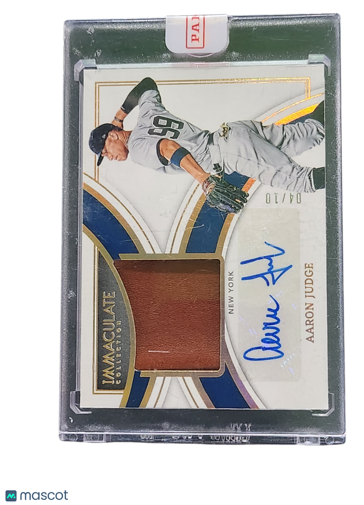 UFC MMA Panini 2022 Panini Aaron Judge #Jfgs-Aj 04/10 Jumbo Fielding Glove Memorabilia