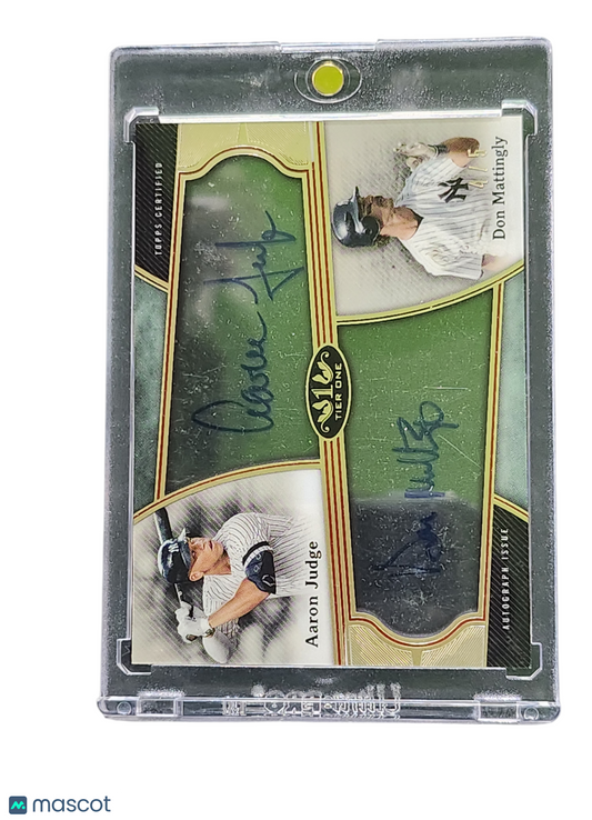 Sports Topps 2020 Topps Tier One Clear One Dual Autograph Aaron Judge Don Mattingly #C1da-Jm