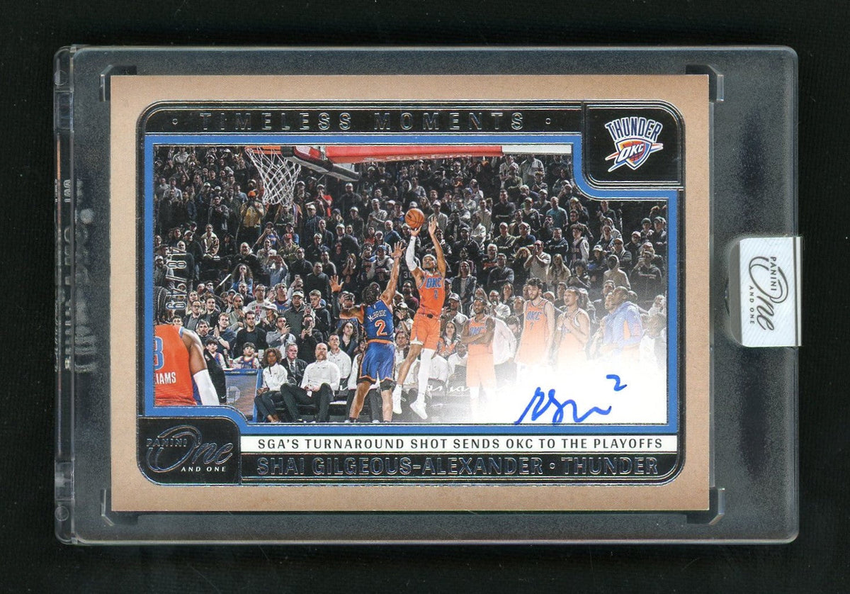 Basketball Topps 2026 One And One Shai Gilgeous-Alexander Timeless Moments Auto /49 Turnaround Shot