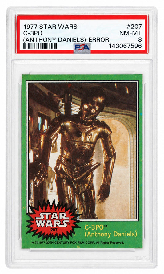 Pokémon Panini 1977 Star Wars Anthony Daniels Error C-3po #207a PSA 8