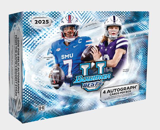 Baseball Topps 2025 Bowman'S Best University Football Hobby 12 Box Case