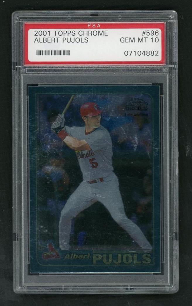 Pokémon Panini 2001 Topps Chrome Albert Pujols #596 PSA 10