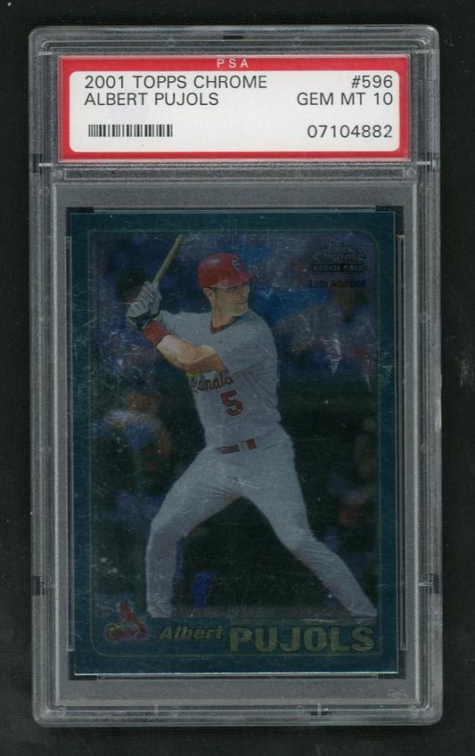 Pokémon Panini 2001 Topps Chrome Albert Pujols #596 PSA 10