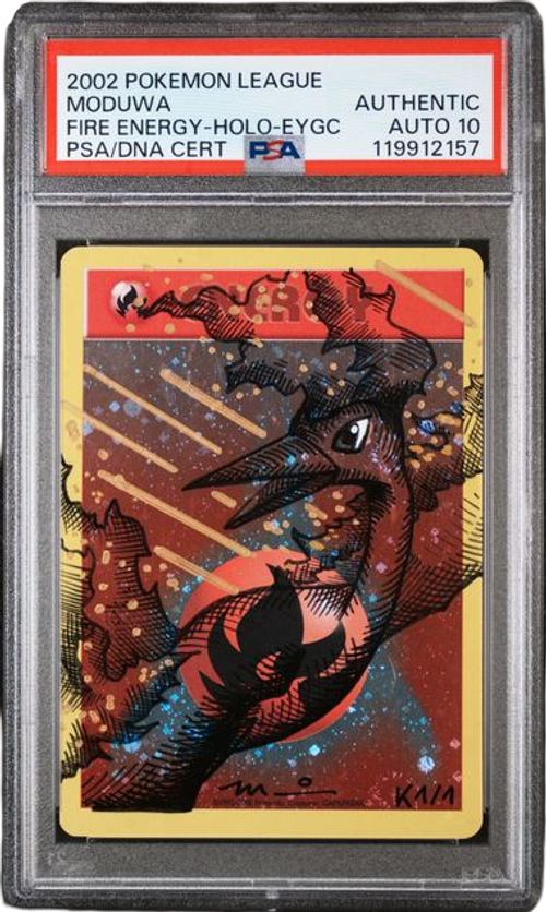 Pokémon PSA Auto 10 Moduwa Moltres Fire Energy-Holo