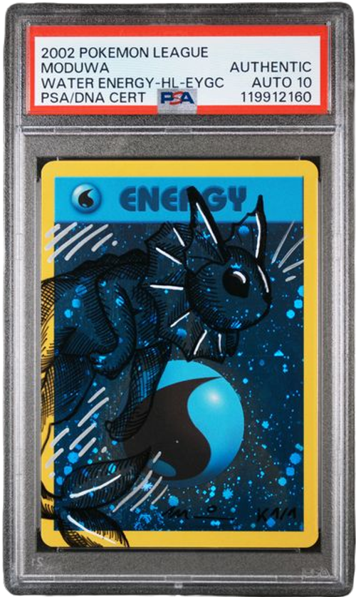 Pokémon PSA Auto 10 Moduwa Vaporeon Water Energy-Holo