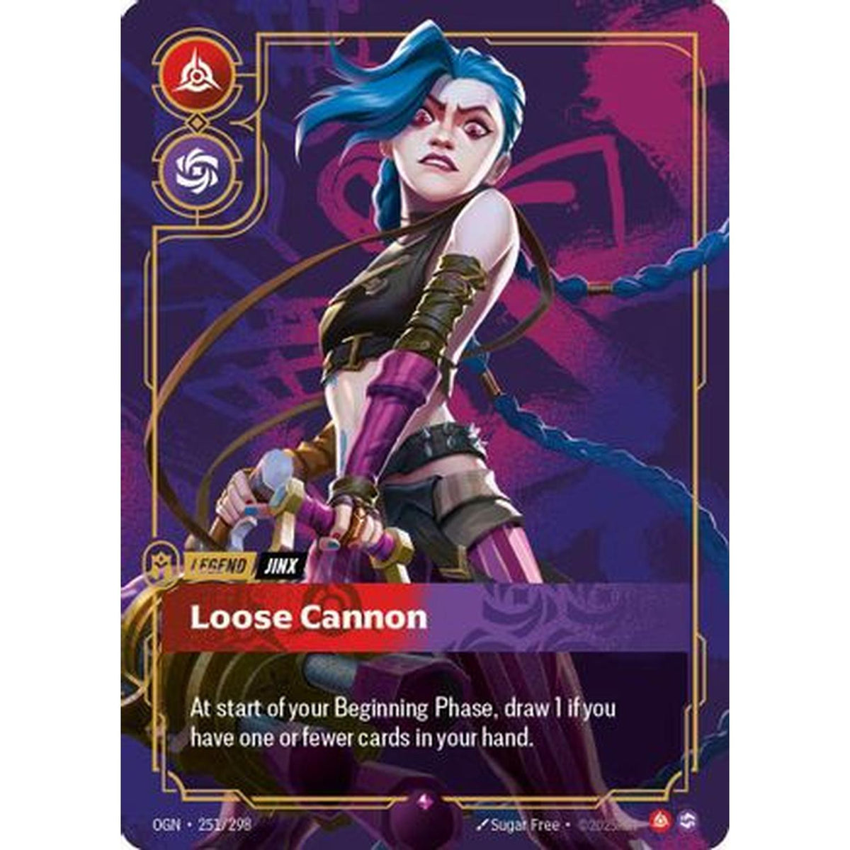 Sports Jinx - Loose Cannon (Metal) (251/298) [Riftbound Organized Play Promotional Cards] Foil