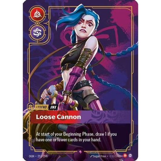 Sports Jinx - Loose Cannon (Metal) (251/298) [Riftbound Organized Play Promotional Cards] Foil
