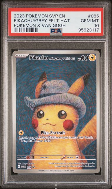 Pokémon Pikachu With Grey Felt Hat PokéMon X Van Gogh #085 PSA 10