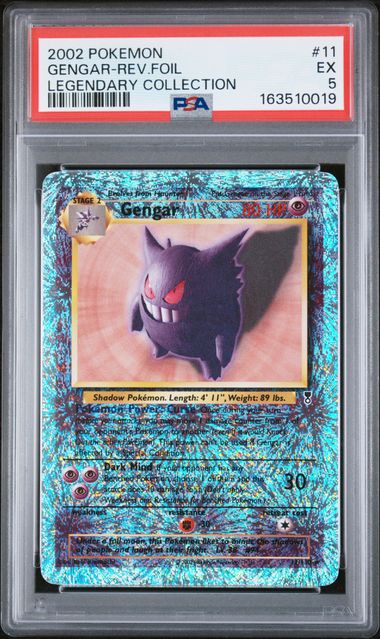 Pokémon Gengar 2002 Pokemon Legendary Collection Reverse Foil #11/110 PSA 5