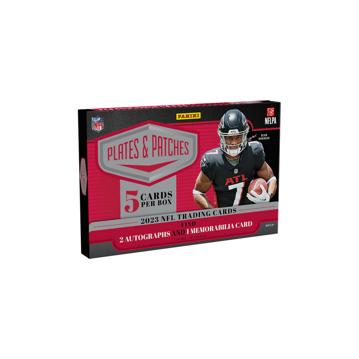 Football Panini 2023 Panini Plates & Patches Football Hobby 12 Box Case