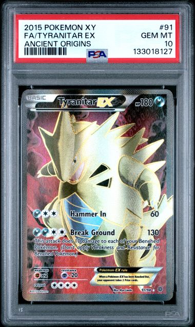 Pokémon PSA 10 Tyranitar EX Ancient Origins