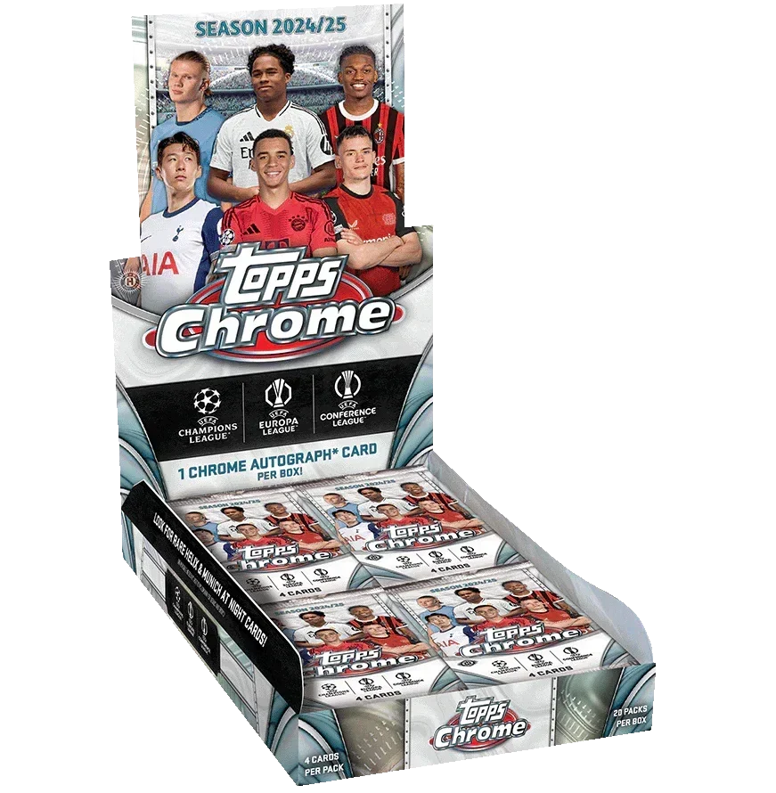 Soccer Topps 2024-25 Topps Uefa Club Competitions Chrome Soccer Hobby 12 Box Case