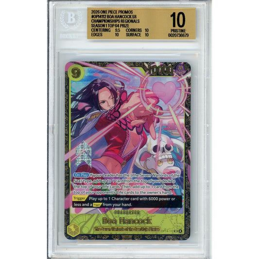 One Piece TCG One Piece Graded: Boa Hancock Op14-112 Championship Top 64 (2026) Beckett 10