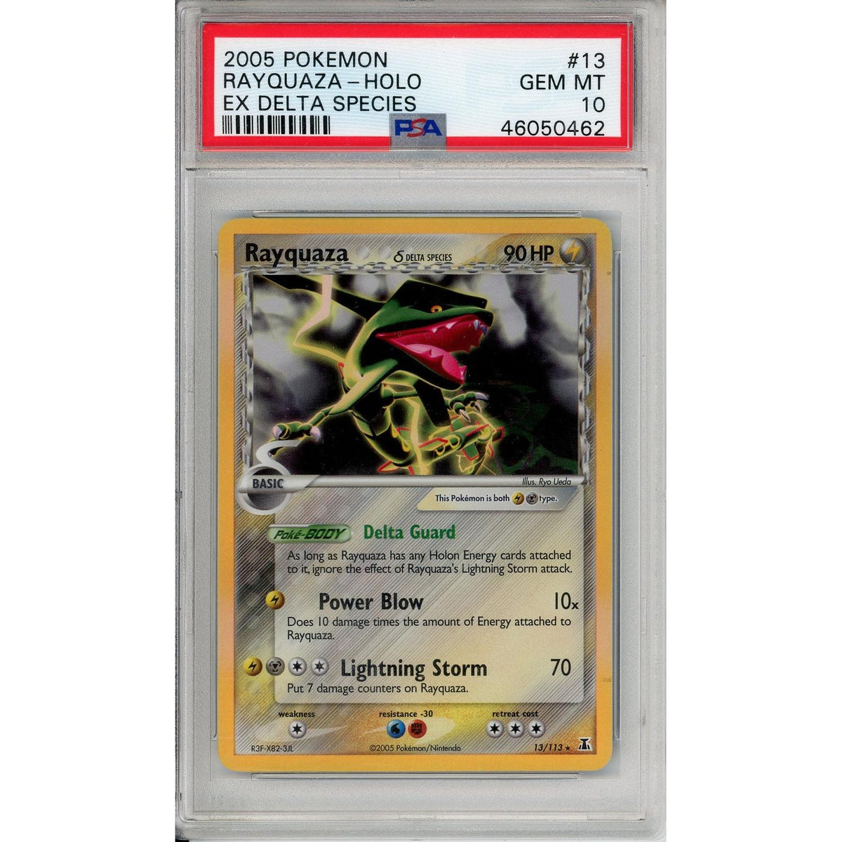 Pokémon Pokemon Graded: Rayquaza 13/113 EX Delta Species (2005) Holo PSA 10