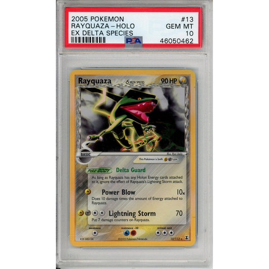 Pokémon Pokemon Graded: Rayquaza 13/113 EX Delta Species (2005) Holo PSA 10