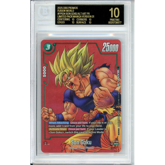 Dragon Ball Dragon Ball Graded: Son Goku #Fp034 Alt Art Promo (2025) Beckett Black Label 10