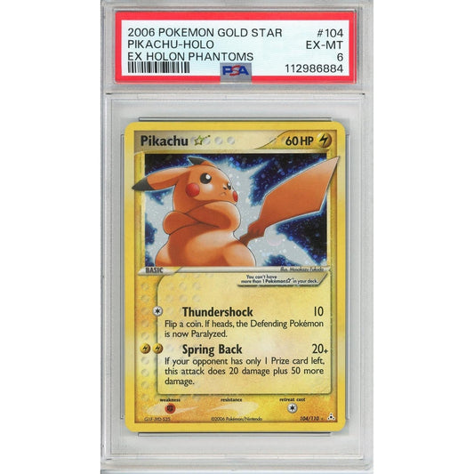 Pokémon Pokemon Graded: Pikachu Gold Star PSA 6