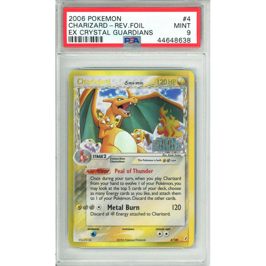 Pokémon Pokemon Graded: Charizard 4/100 EX Crystal Gaurdians (2006) PSA 9