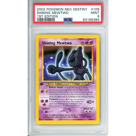 Pokémon Pokemon Graded: Shining Mewtwo 1st Edition 109/105 Neo Destiny (2002) Holo PSA 9