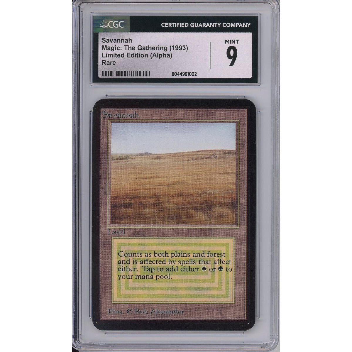 Magic The Gathering MTG Graded: Savannah Limited Edition (Alpha) CGC 9
