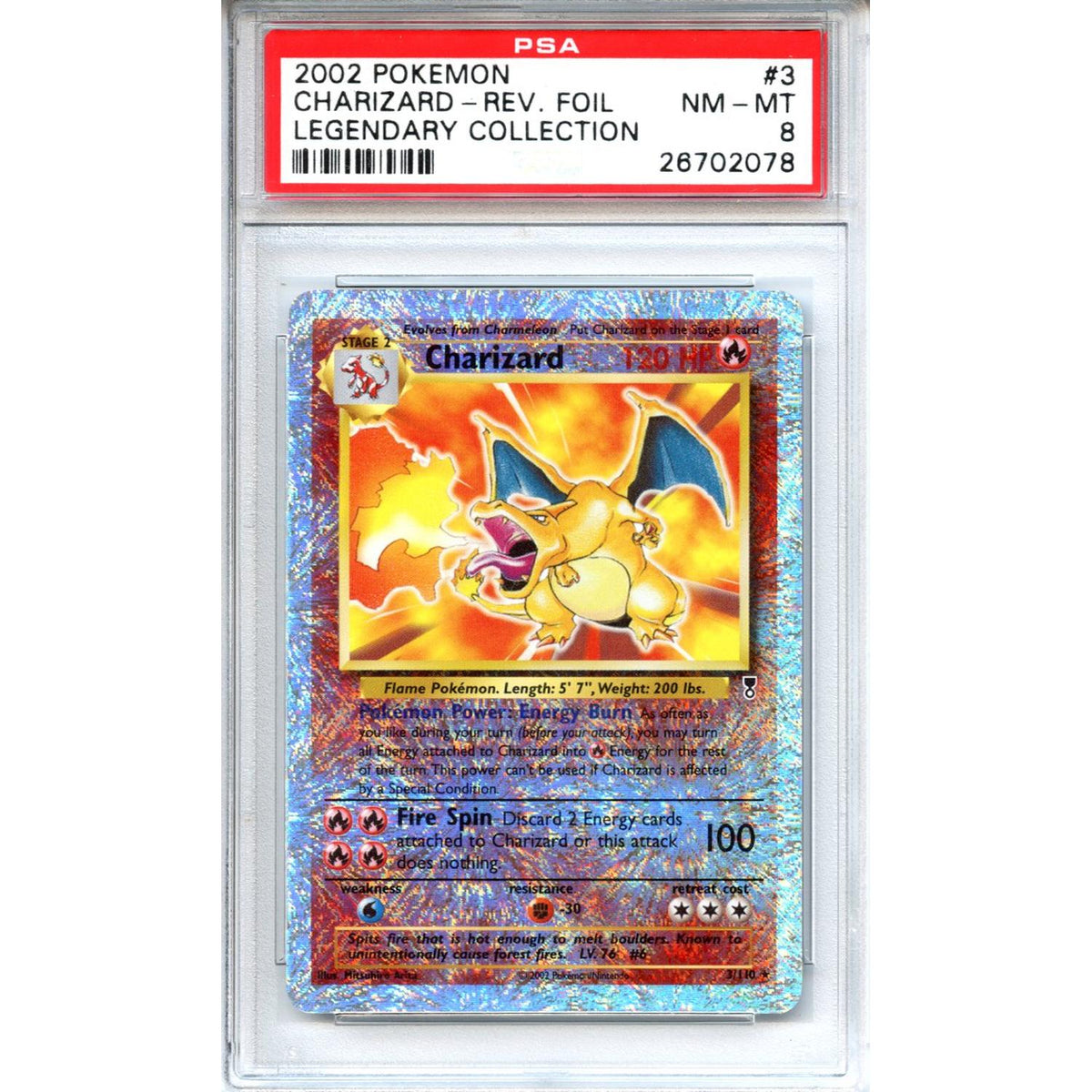 Pokémon Pokemon Graded: Legendary Collection Charizard PSA 8