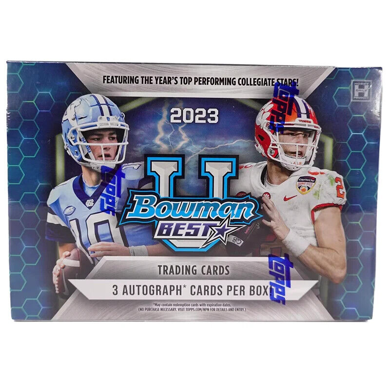 Baseball Topps 2023 Bowman Best University Football Breakers Delight 10-Box Case