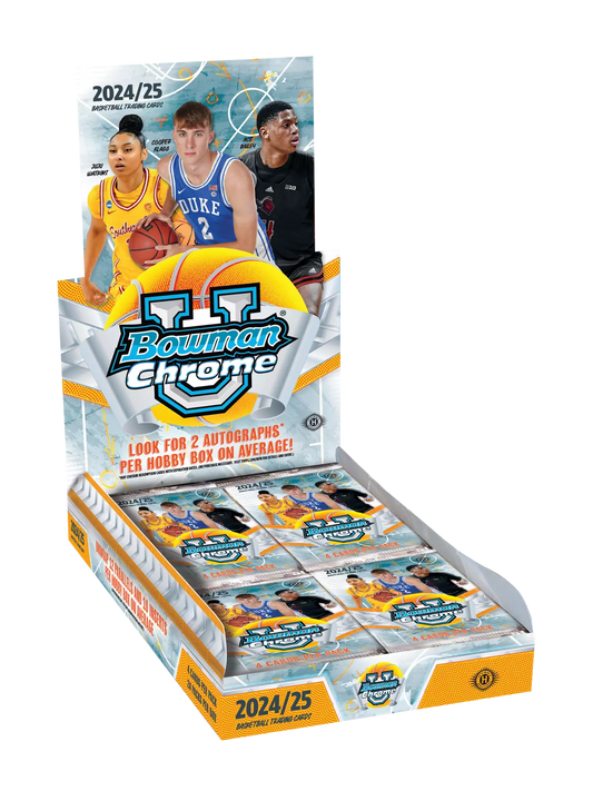 Basketball Topps 2024-25 Bowman Chrome University Basketball Hobby 12 Box Case